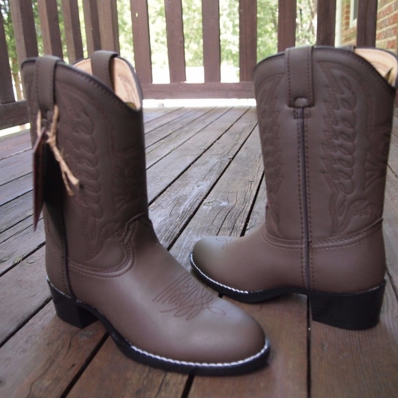 Durango Boy's Lil' Brown Emboss Western Boot - Picture 4 of 8